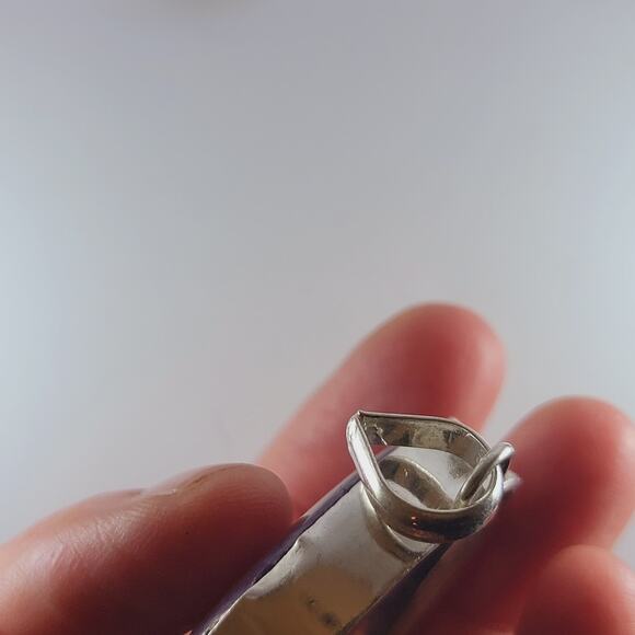 Purple Agate Geode Pendant 2.25" Polished Slice Necklace in Silver Bezel - Picture 9 of 10